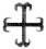 Vier Anker. Die vier Enden der Anker sind zusammengefügt zu einem Kreuz.